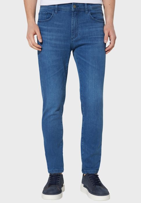 AC&Co - Pantalon Jean Denim Bleu - Slim Fit - 5 Poches