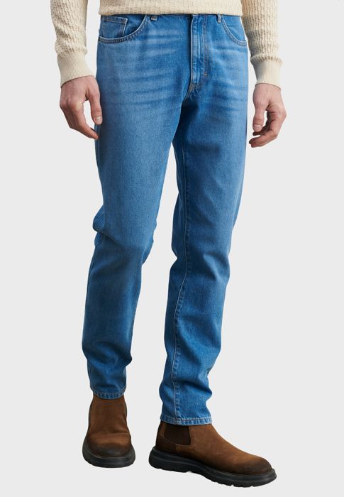 AC&Co - Jeans Pantalon Denim Bleu Clair - Coupe Confortable