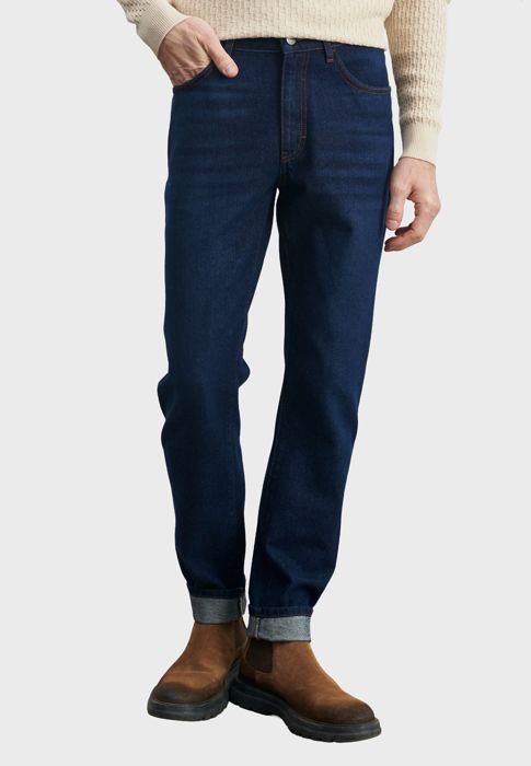 AC&Co - Jeans pantalon en denim bleu marine - 100% coton