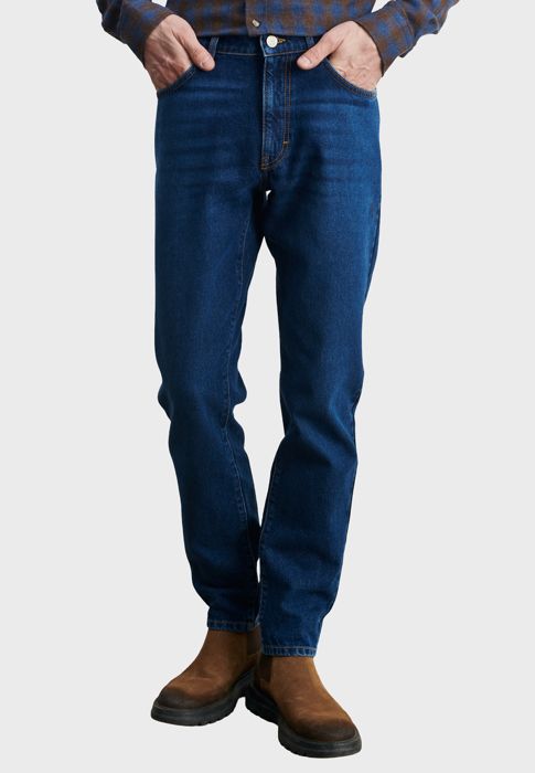 AC&Co - Jeans Pantalon Denim Bleu - Coupe Confort - 100% Coton