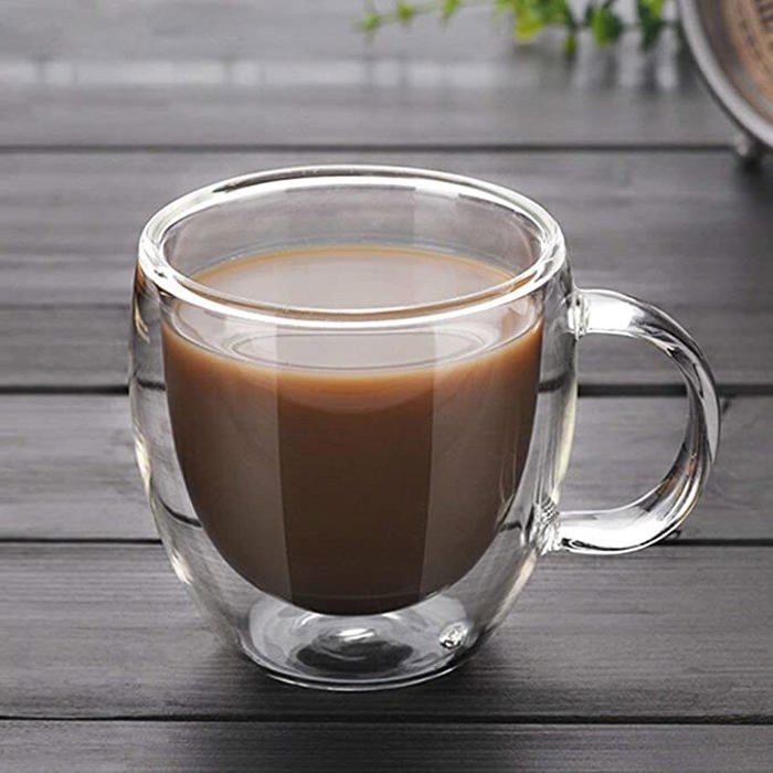 SET DE 2 VERRES DOUBLE PAROI AVEC ANSE - 110ml