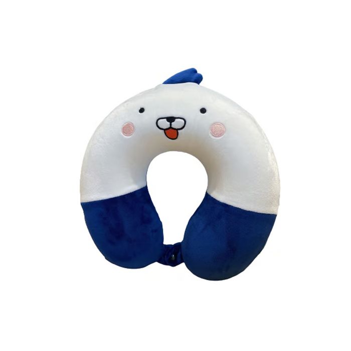 MUMUSO Oreiller cervical de voyage en mousse à mémoire de forme (ourson bleu)