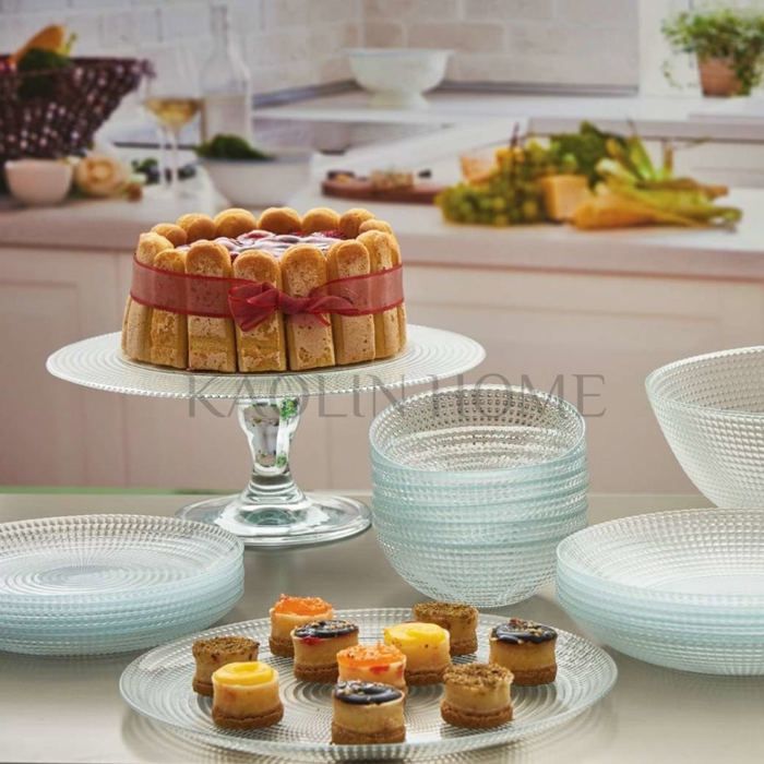 TRENDY - PLAT A TARTE SUR PIEDS EN VERRE - RF95240