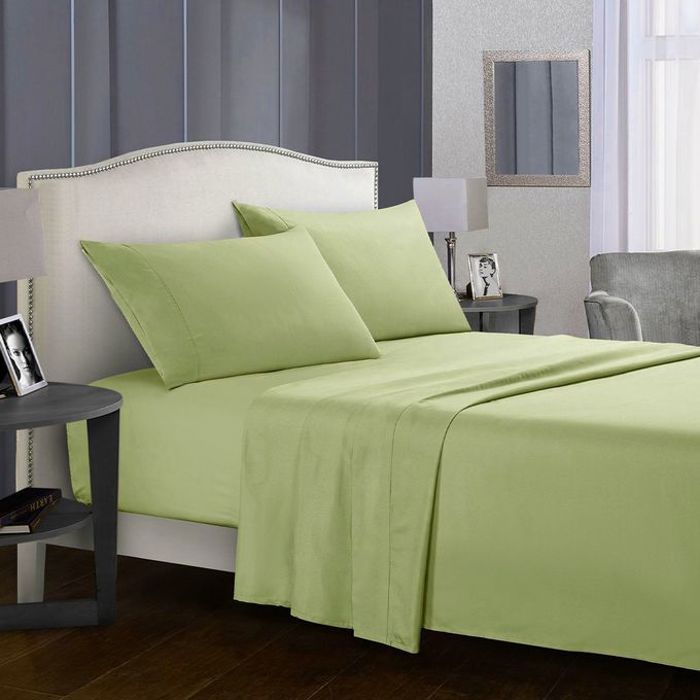 Pack Draps - DWIRTY - 90x190 - Vert - Taies d’oreiller - Drap housse et plat