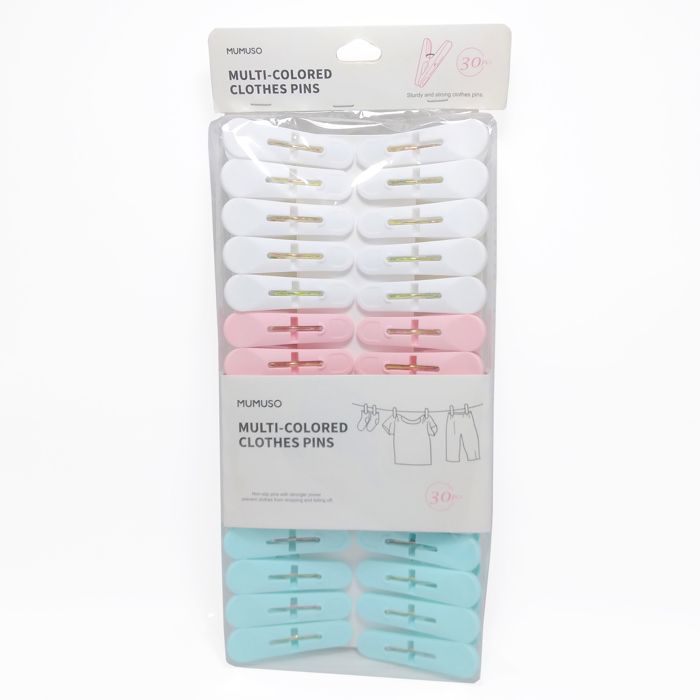 MUMUSO Epingles à linge de couleur--30pcs