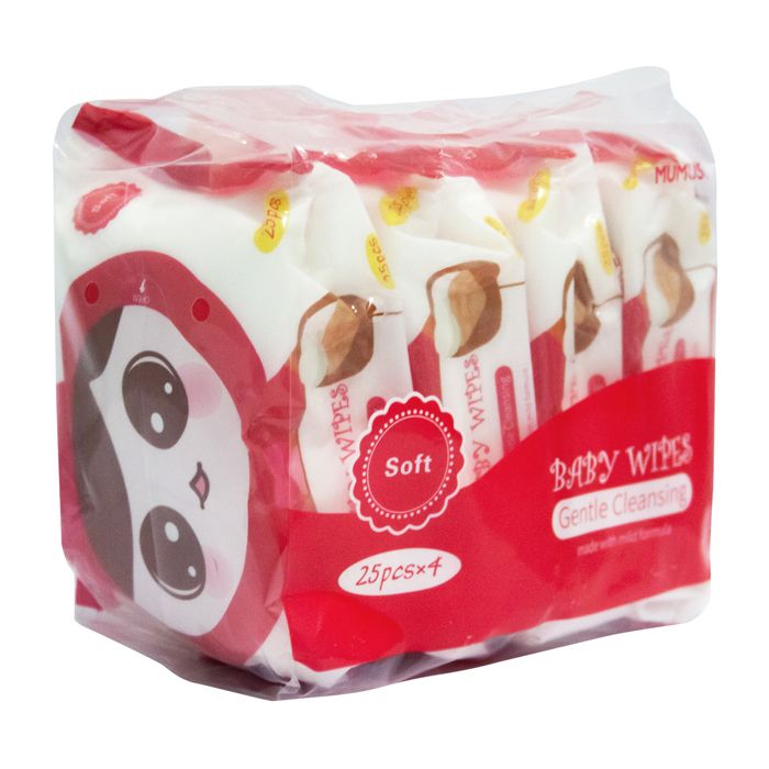 MUMUSO Lingettes nettoyantes pour bébé (25pcs*4)