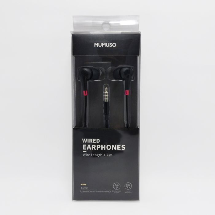 MUMUSO  Ecouteurs avec fil - Noir -