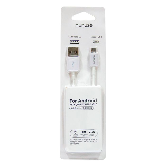 Câble usb de haute qualite pour android --2.1a/(blanc)