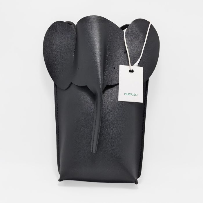 MUMUSO Sac pour téléphone portable en forme d'éléphant (noir)