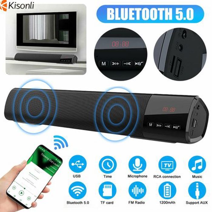 Haut-parleur Bluetooth sans fil Portable Super Bass Stéréo Radio USB/TF/FM