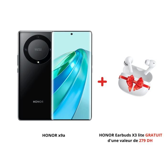 Pack Honor x9a - Noir minuit + HONOR Earbuds X3 lite