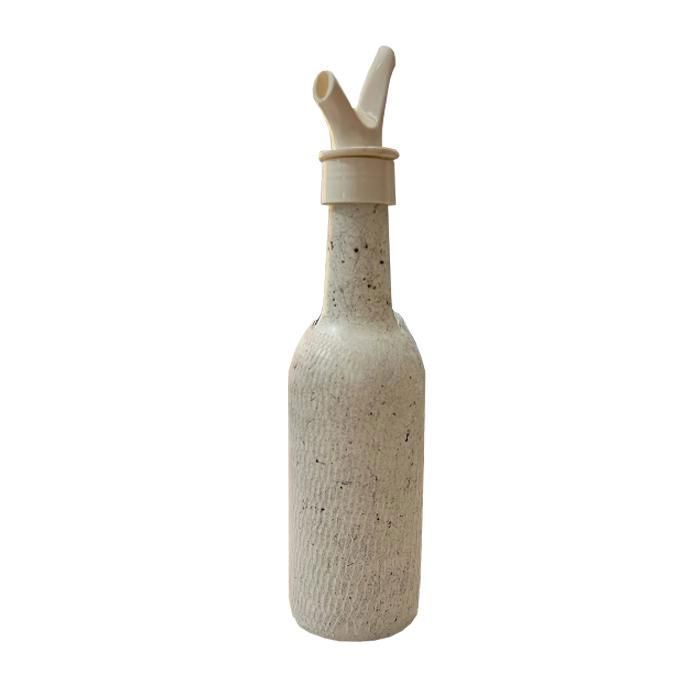 huilière en verre effet marbre blanc et noir