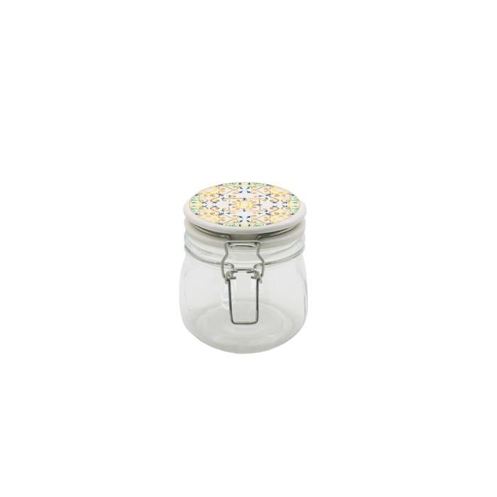 BOCAL HERMITIQUE EN VERRE TETE CERAMIQUE