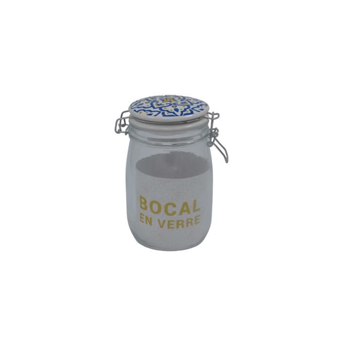 BOCAL HERMITIQUE EN VERRE TETE CERAMIQUE