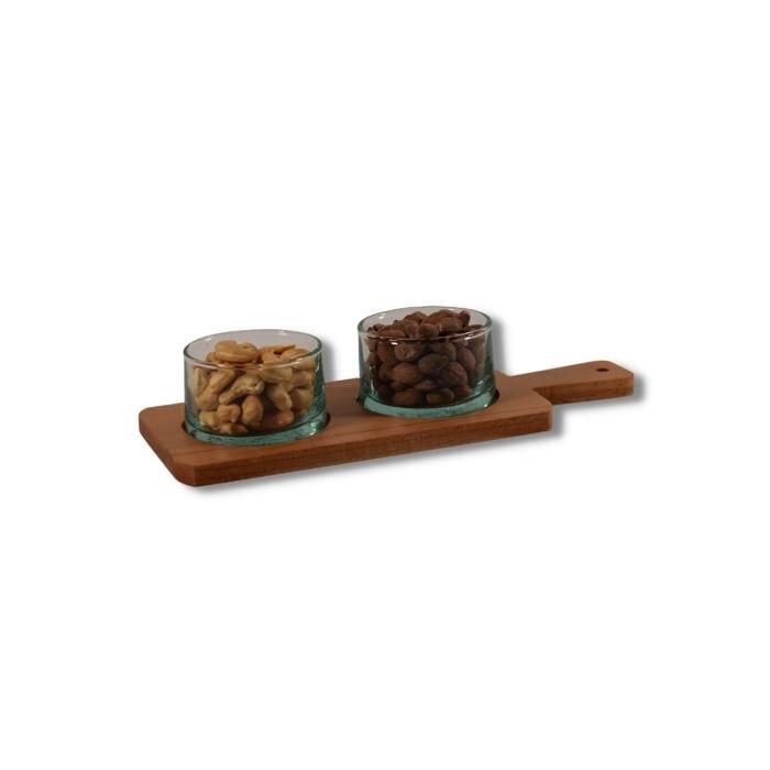 PLATEAU 26,5X10CM + 2 VERRINE 7X4CM ARTISANAT MAROCAINE