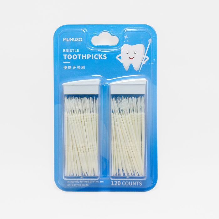 MUMUSO Cure-dents portatifs en soie (120 pièces)