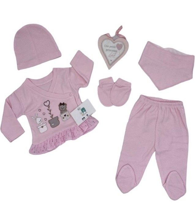 Pack naissance girls friends 5. pcs coton
