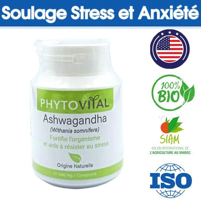 Ashwagandha Bio 440mg Resistance Anti-Stress 90 Comprimés