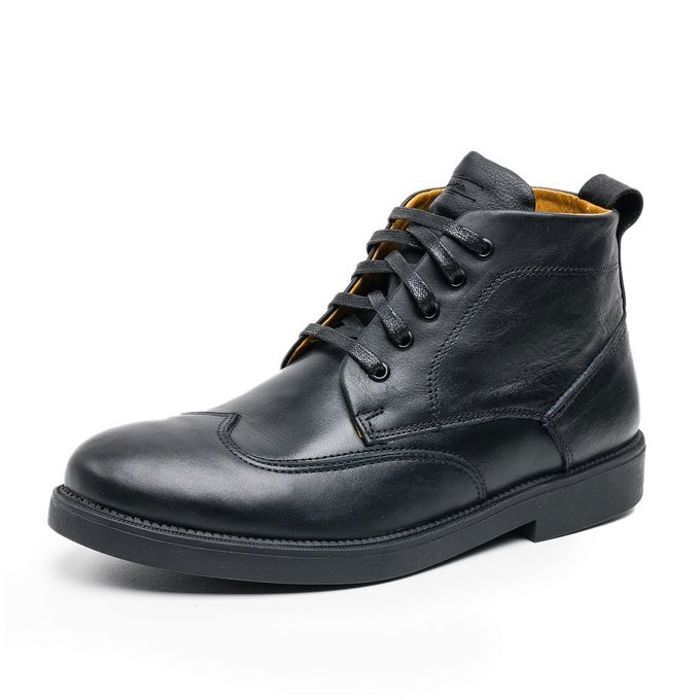 Bottine à lacet en cuir - Noir