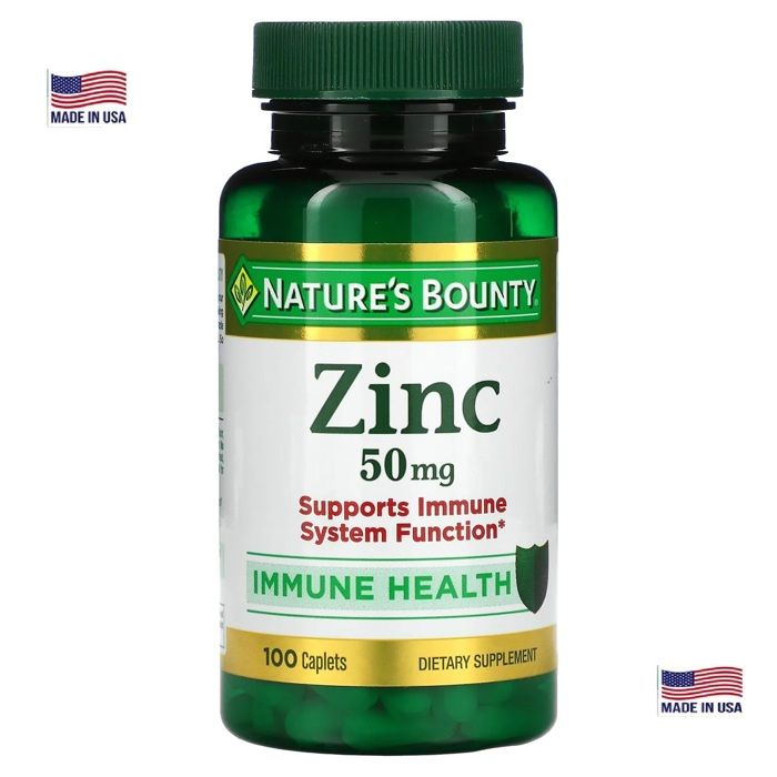 Nature'S Bounty Zinc, 50 mg, 100 comprimés-capsules - Made in USA