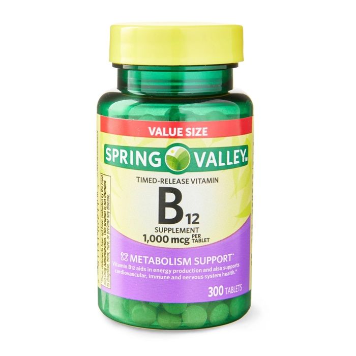 Vitamine B12, Comprimés à Libération Prolongée, 1,000 mcg, 300 Comprimes - USA