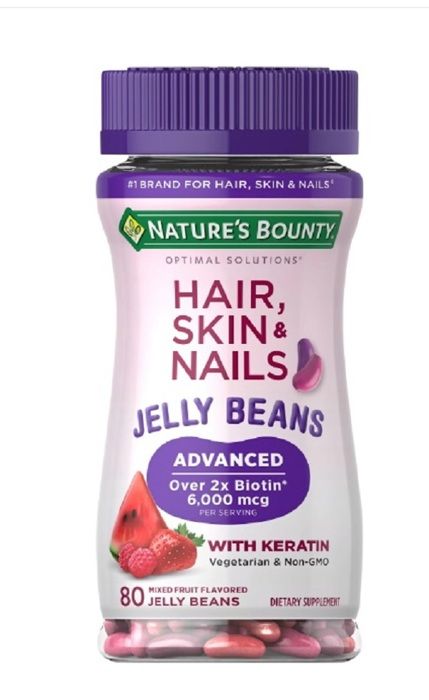 Nature'S Bounty Advanced, Cheveux avancés, peau et ongles - 80 Jelly Beans