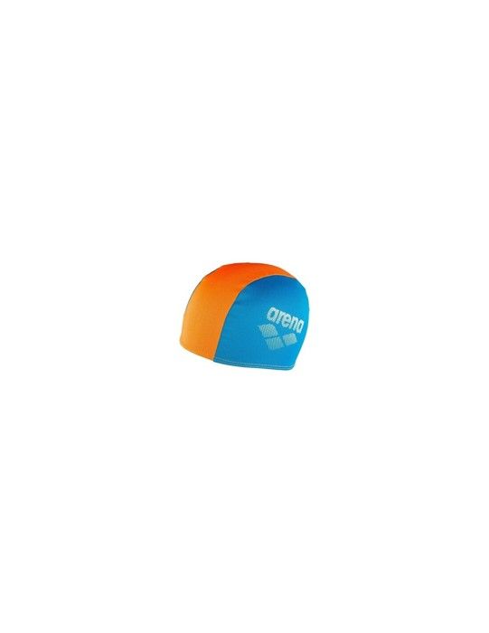 BONNET DE NATATION POLYESTER II JUNIOR 6-12 ANS BLEU/ORANGE