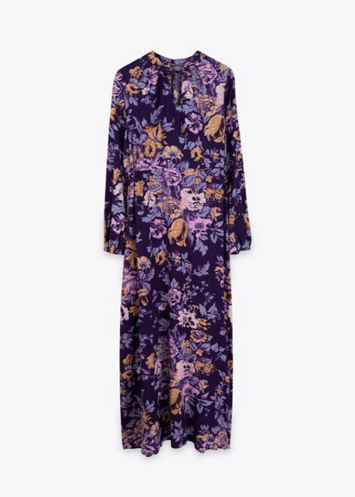 ROBE LONGUE PURPLE FLOWER