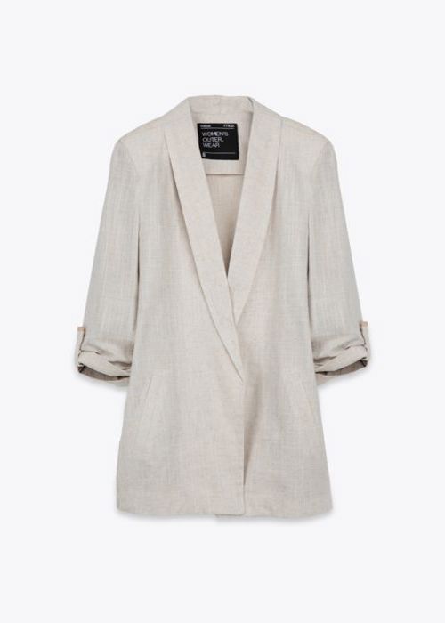 VESTE BEIGE CHINE