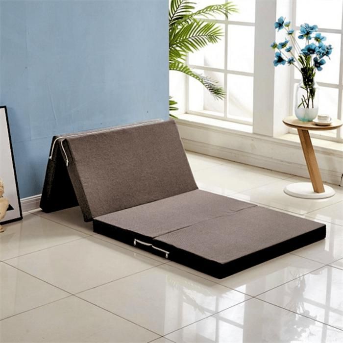Matelas Pliable Multifonctionnel Marron 70x200cm 10 cm d'épaisseur