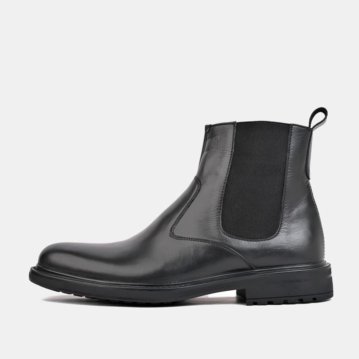 BOTTINE EN CUIR NOIR