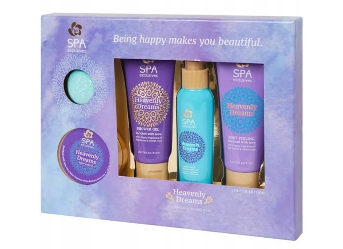 Coffret Spa, Heavenly Dreams - Sea Breeze & Velvet Rose - 5 Pieces