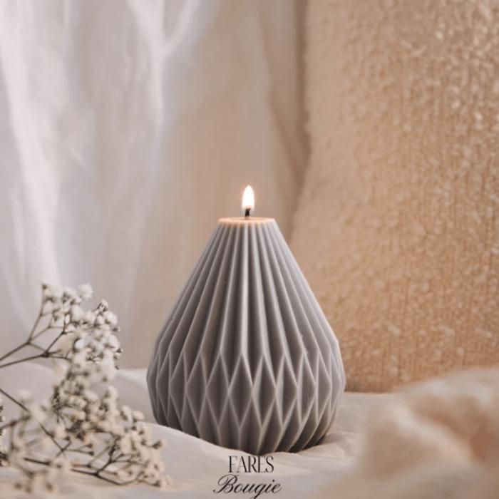 Bougie Géométrique - Blanche - 1 pièce