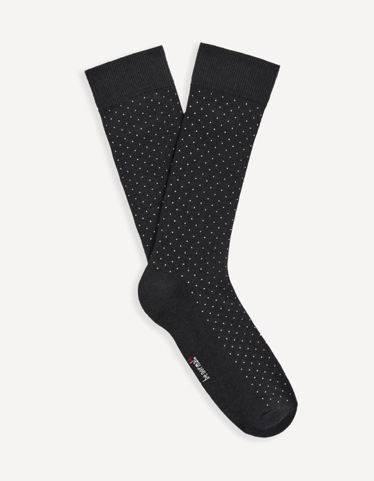 Chaussettes hautes en coton mélangé à pois (TU)