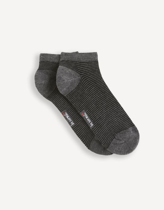 Chaussettes courtes en coton mélangé rayé (TU)