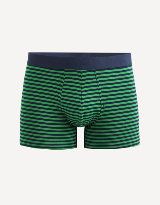 Boxer en coton stretch rayé
