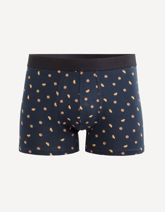 Boxer en coton stretch orange