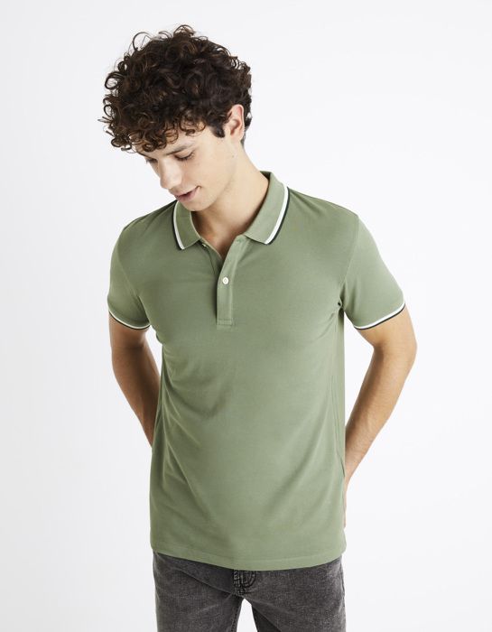Polo piqué en coton elasthanne - CELIO