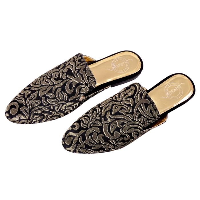 Babouche Brocard Noir