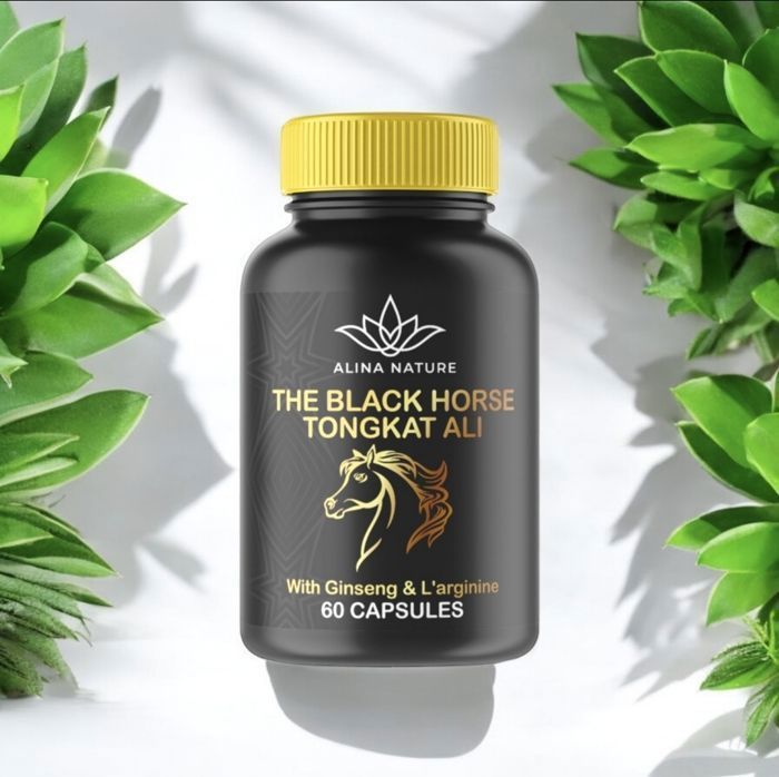 The Black Horse Tongkat Ali Ginseng & Arginine 60 Gelules
