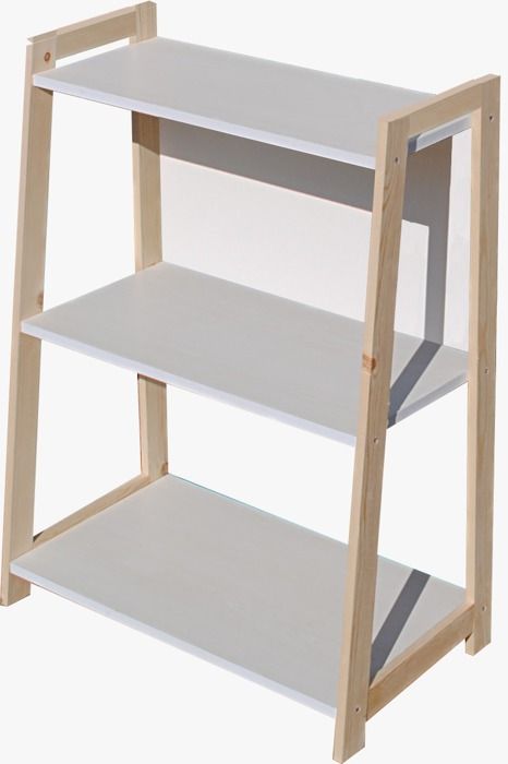 ETAGERE BIANCA INCLINE 2 NIVEAUX BOIS MASSIF:  63X33X H 82 CM