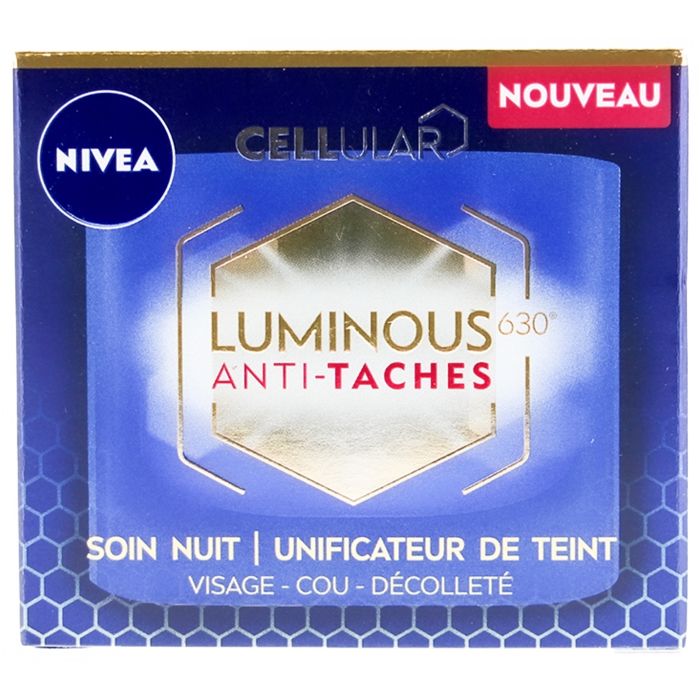 NIVEA, Soin de nuit unificateur de teint LUMINOUS 630, pot 50ml