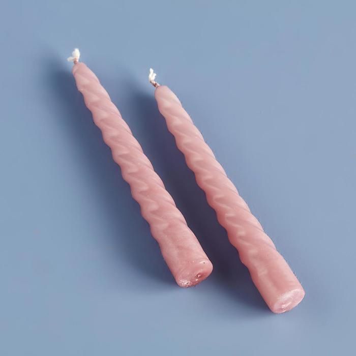 Lot de 2 roses séchées à la cire torsadée (17 cm)