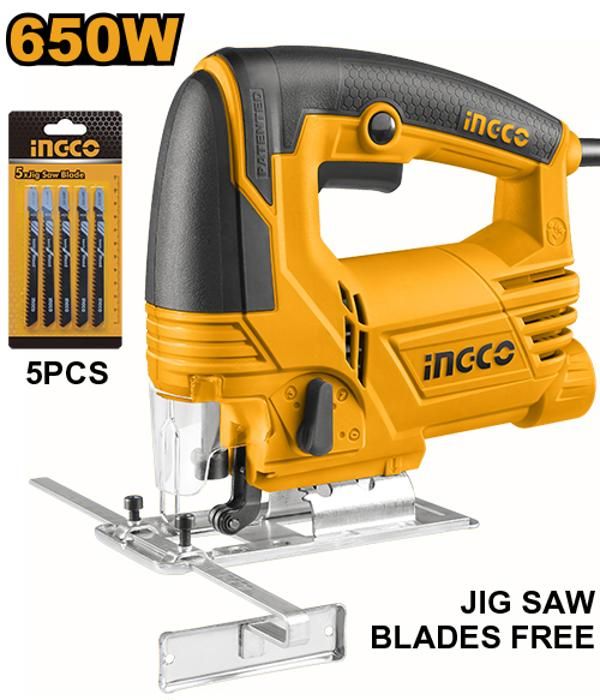 SCIE SAUTEUSE INGCO 80mm 650 W + 5 lames