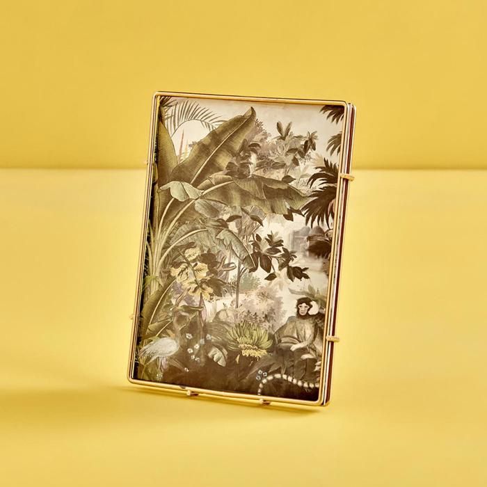 Cadre Décoratif - BELLA MAISON - Marguerite - Métal - Doré - 13x18 cm