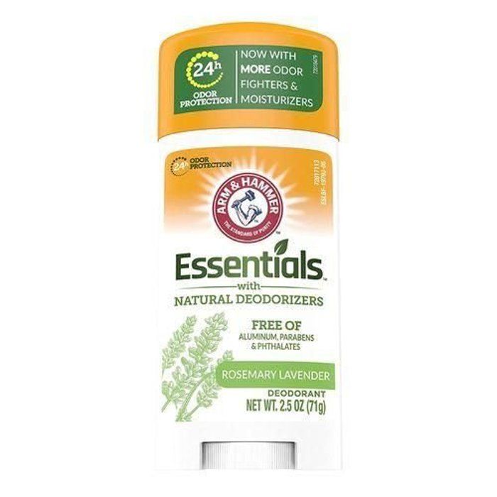 Arm & Hammer Déodorant Essentials avec désodorisants naturels, lavande et romarin frais - 71 g - Made in USA