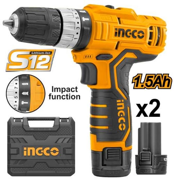 MALETTE PERCEUSE VISSEUSE LI-ION 12V 1,5A 2BATT