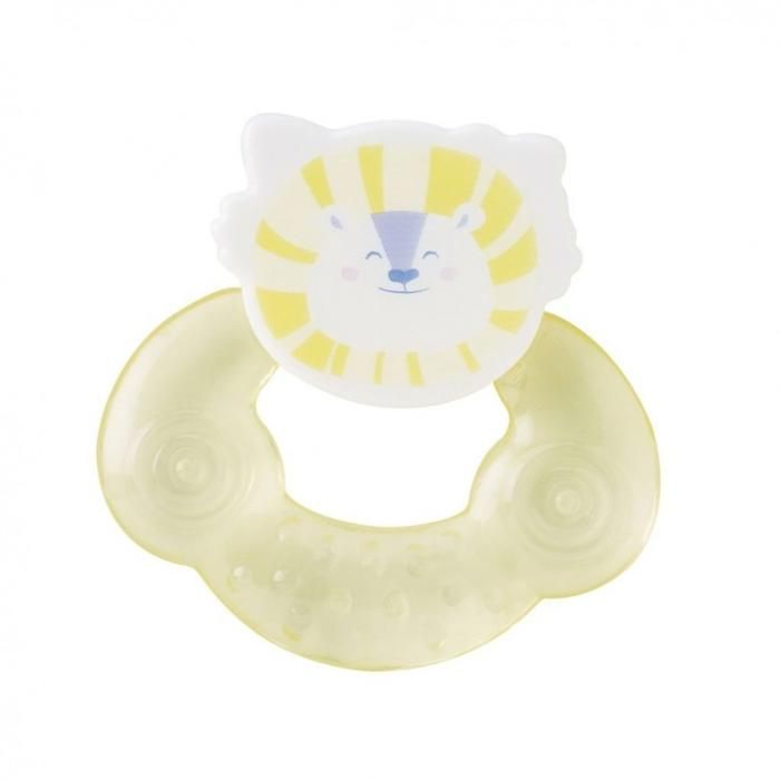 Anneau de dentition à l’eau Animaux frisquets  – Jaune