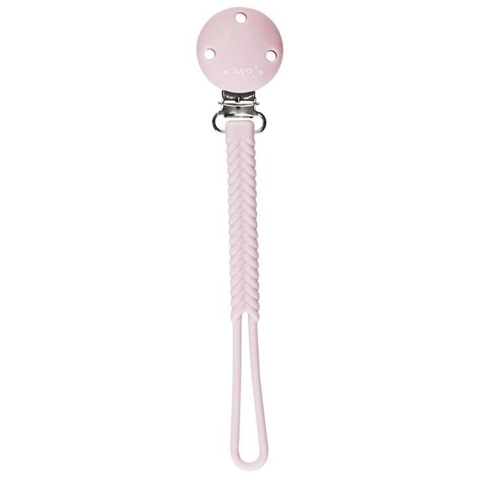 Porte Sucette "Tresse " Rose