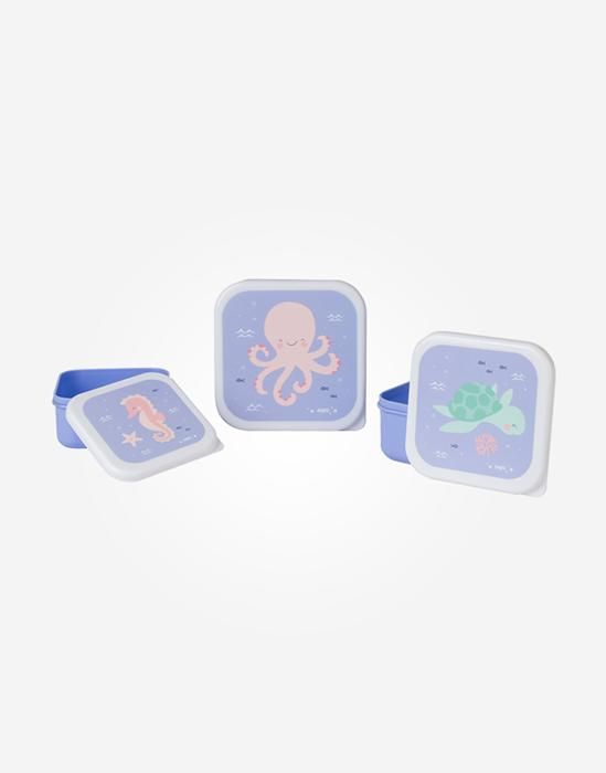 Set de 3 boîtes à repas Bleu